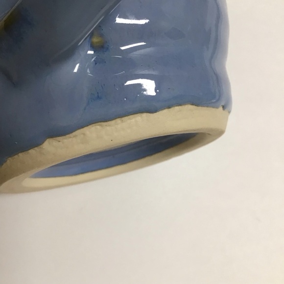 Studio Art Pottery Coffee Mug SIGNED Blue Twist Handle Stone Melbourne Florida - Picture 12 of 15